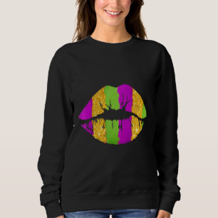 Mardi Gras Carnival Costume Purple Gold Fleur De L Sweatshirt