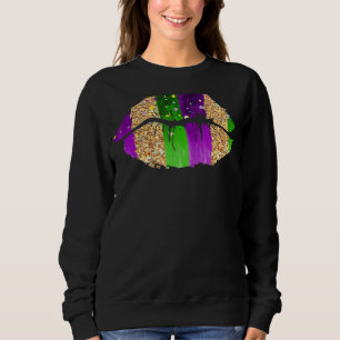 Mardi Gras Carnival Costume Purple & Gold Fleur De Sweatshirt