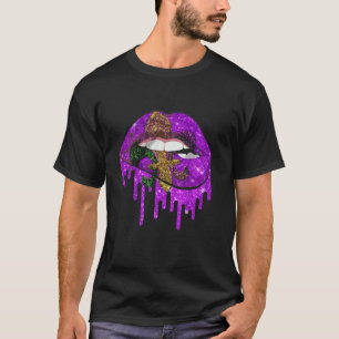Mardi Gras Carnival Costume Purple & Gold Fleur-de T-Shirt