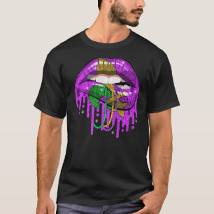 Mardi Gras Carnival Costume Purple & Gold Fleur de T-Shirt