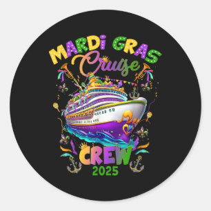 Mardi Gras Carnival Cruise 2025 Cruising Mask Ship Classic Round Sticker