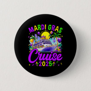 Mardi Gras Carnival Cruise 2025 Family Cruising  2 Inch Round Button