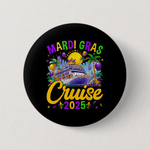 Mardi Gras Carnival Cruise 2025 Family Cruising Ma 2 Inch Round Button