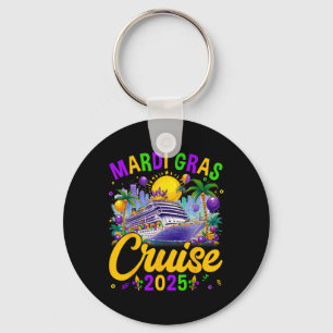 Mardi Gras Carnival Cruise 2025 Family Cruising Ma Keychain