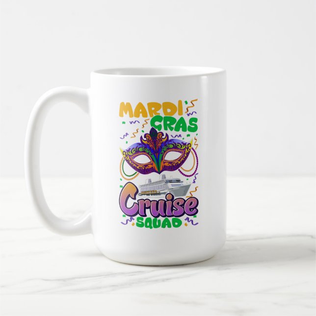 Mardi Gras Carnival Cruise Vacation Travel  Coffee Mug (Left)