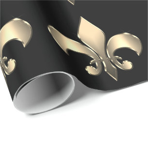 Mardi Gras Carnival Fleur de Lis Wrapping Paper