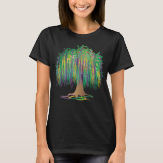 Mardi Gras Carnival Mexican Graphic Bead-Tree Bour T-Shirt