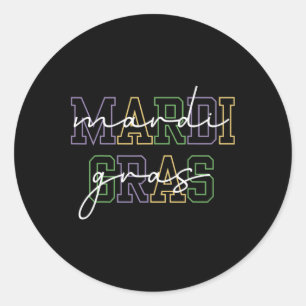Mardi Gras Carnival New Orleans For Women Classic Round Sticker