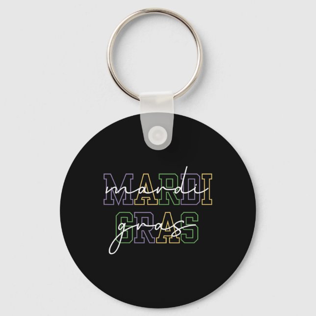 Mardi Gras Carnival New Orleans For Women  Keychain (Front)