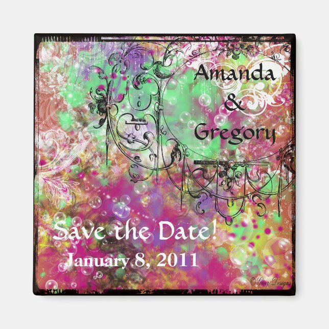 Mardi Gras Carnival Party ou Save the Date Magnet (Devant)