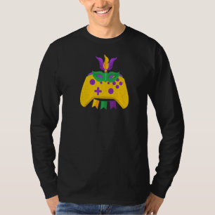 Mardi Gras Carnival Video Game Controller Cajun Fe T-Shirt