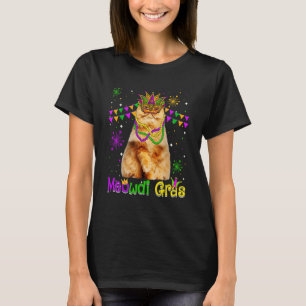 Mardi Gras Cat  Cute Persian Cat Carnival Mask T-Shirt