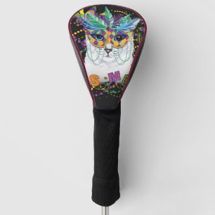 Mardi Gras Cat, Funny Mardi Gras Golf Head Cover