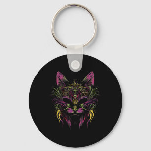 Mardi Gras Cat Mardi Gras Louisiana Carnival New O Keychain