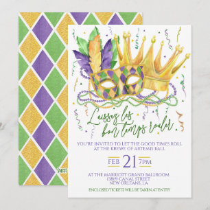Mardi Gras Celebration Invitation