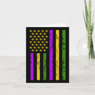 Mardi Gras Celebrations Us Mardi Gras Flag Card