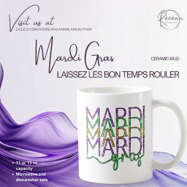 Mardi Gras Ceramic Mug (Creator Uploaded)