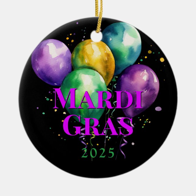 Mardi Gras  Ceramic Ornament (Front)