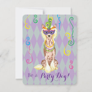 Mardi Gras Chinese Crested Invitation