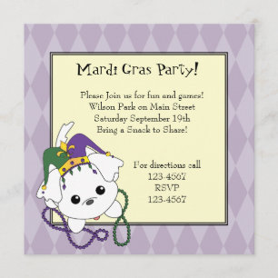 Mardi Gras Clancey Invitation