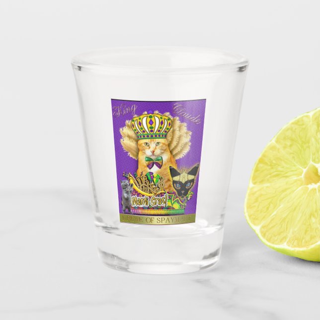 Mardi Gras Claude Shot Glass (Front)