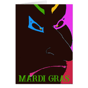 Mardi Gras Clown Face, add text,
