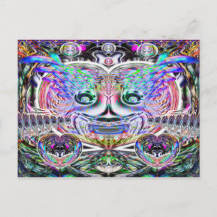 Mardi Gras Clown postcard