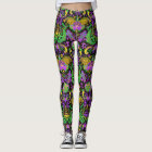 Mardi Gras Colours Damask Dragon, Butterfly, Snake
