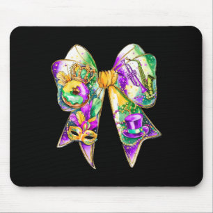 Mardi Gras Coquette Bow Fat Tuesday New Orleans Wo Mouse Pad