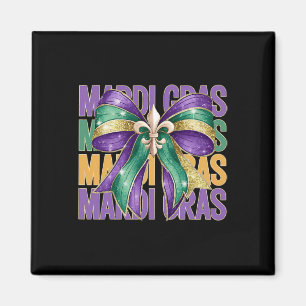 Mardi Gras Coquette Bow Magnet