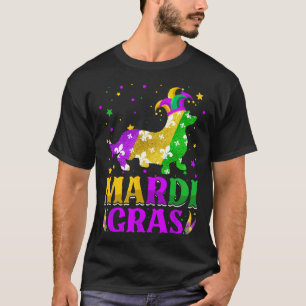 Mardi Gras Corgi Dog Lover Carnival Jester  T-Shirt