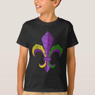 Mardi Gras Costume Clothing - Vintage Fleur De Lis T-Shirt