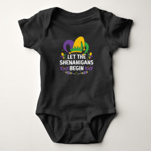Mardi Gras Costume Let The Shenanigans Begin Baby Bodysuit