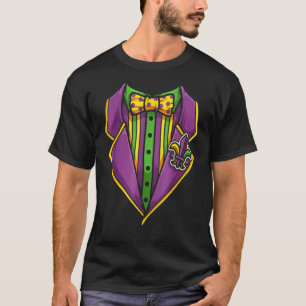 Mardi Gras Costume Mardi Gras Tuxedo Costume Funny T-Shirt