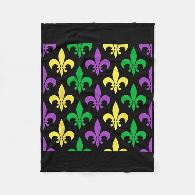 Mardi Gras Costume Party  Fleece Blanket (Front)