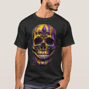 Mardi Gras Costume Sugar Skull Carnival Halloween  T-Shirt