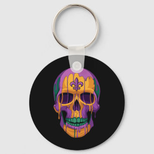 Mardi Gras Costume Sugar Skull Carnival New Orlean Keychain