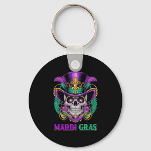 Mardi Gras Costume Sugar Skull Carnival New Orlean Keychain