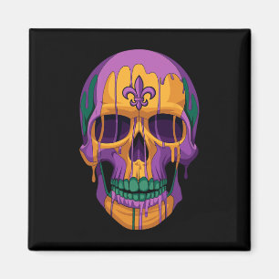 Mardi Gras Costume Sugar Skull Carnival New Orlean Magnet