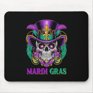 Mardi Gras Costume Sugar Skull Carnival New Orlean Mouse Pad