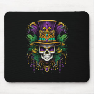 Mardi Gras Costume Sugar Skull Carnival New Orlean Mouse Pad