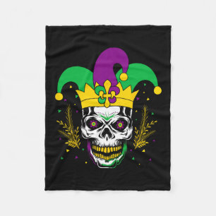 Mardi Gras Costume Sugar Skull Carnival Party Men Fleece Blanket