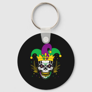 Mardi Gras Costume Sugar Skull Carnival Party Men Keychain