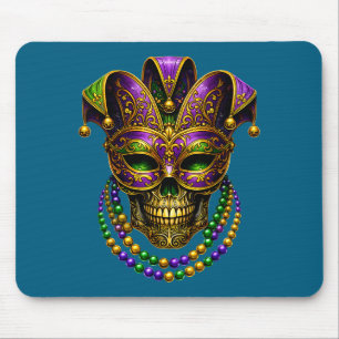 Mardi Gras Costume Sugar Skull Carnival Party Men Mouse Pad