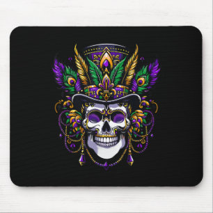 Mardi Gras Costume Sugar Skull Carnival Party Mouse Pad