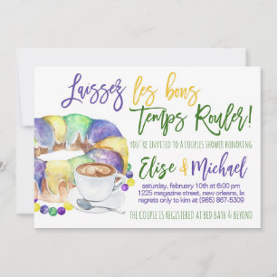 Mardi Gras Couples Douche Invitation