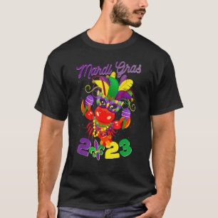 Mardi Gras Crawfish 2023   Parade Carnival Fleur D T-Shirt