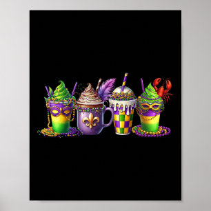 Mardi Gras Crawfish Fat Tuesday Mardi Coffee Lover Poster