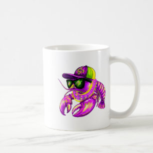 Mardi Gras Crawfish Jester Hat Bead Tee New Orlean Coffee Mug