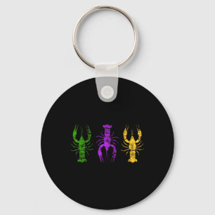 Mardi Gras Crawfish Jester Hat Bead Tee New Orlean Keychain